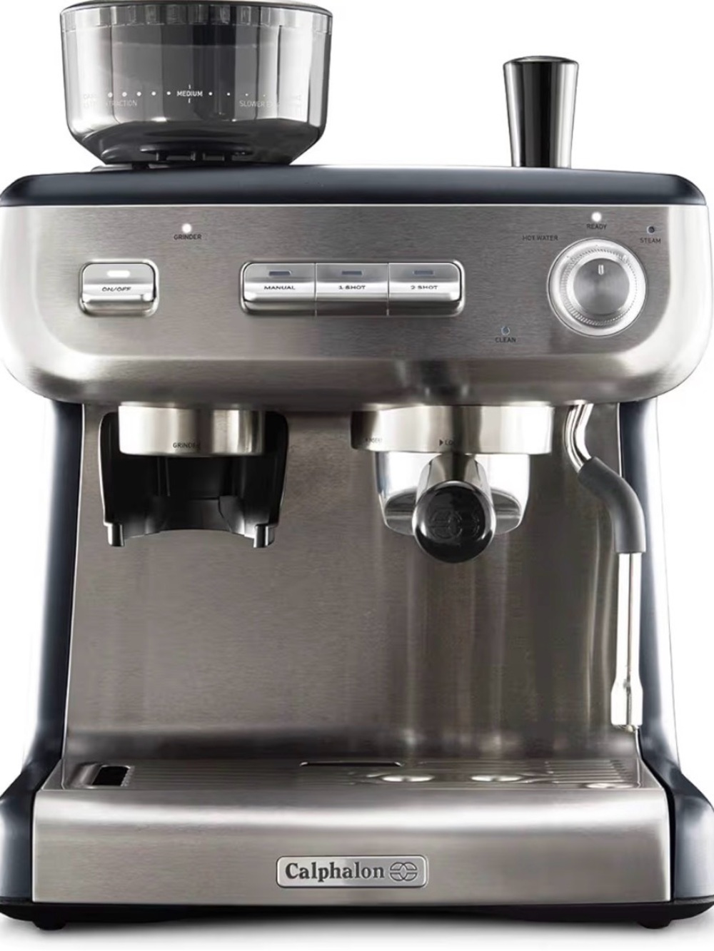 Calphalon Temp iQ Espresso Machine with Grinder - Silver & Black